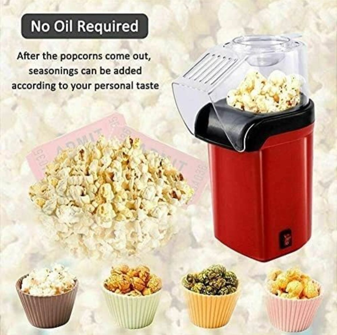 Home Electric Oil Free Popcorn Maker