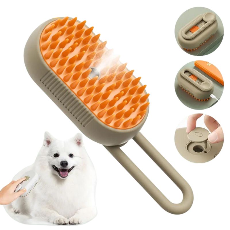 Electric Pet Grooming Comb: Hair Removal & Massage Brush