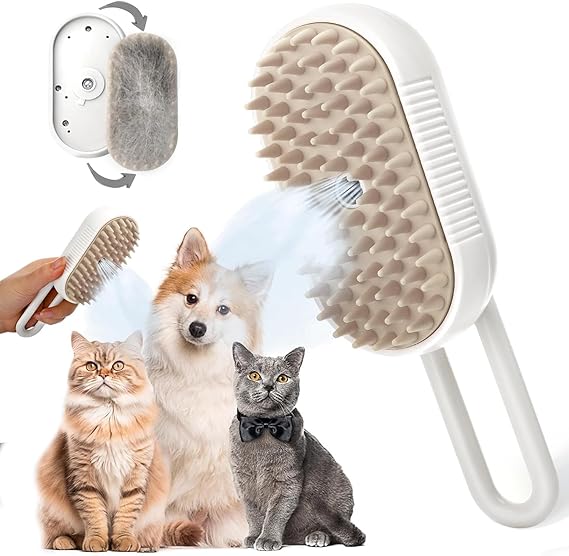 Electric Pet Grooming Comb: Hair Removal & Massage Brush