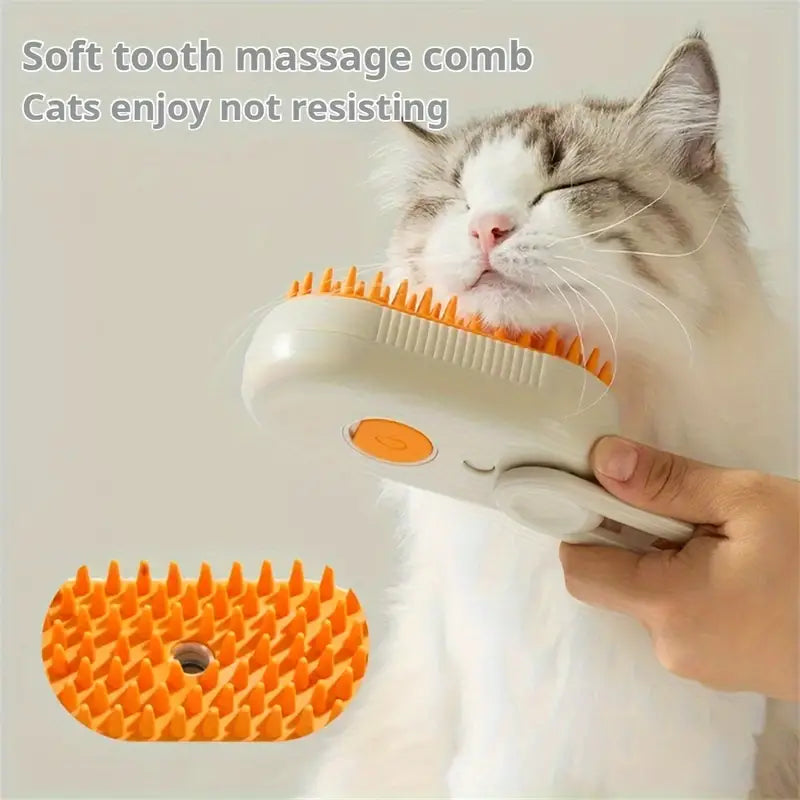 Electric Pet Grooming Comb: Hair Removal & Massage Brush