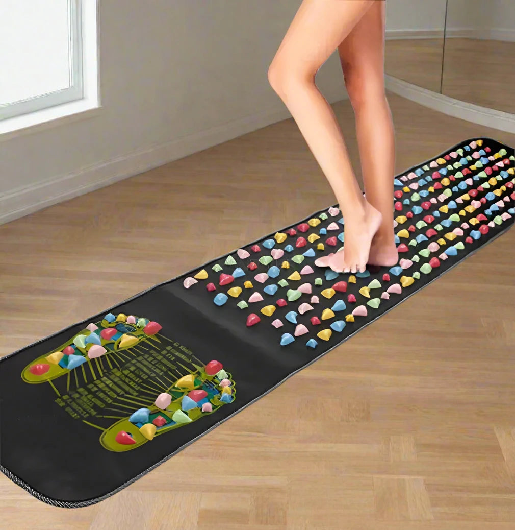 Feel the Bliss! Cobblestone Foot Massage Mat for Total Foot and Body Relief