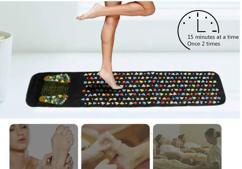 Feel the Bliss! Cobblestone Foot Massage Mat for Total Foot and Body Relief