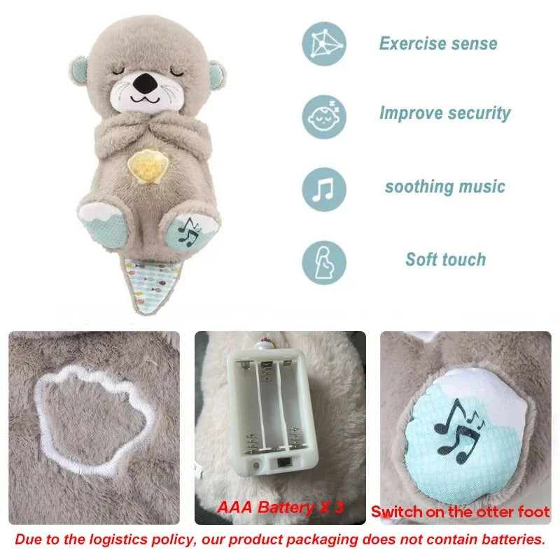 Soothing Baby Stuffy Plush with Music, Lights, and Breathing Motion