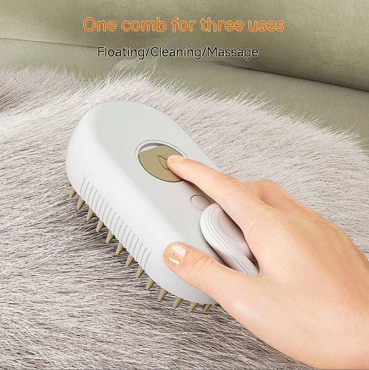 Electric Pet Grooming Comb: Hair Removal & Massage Brush