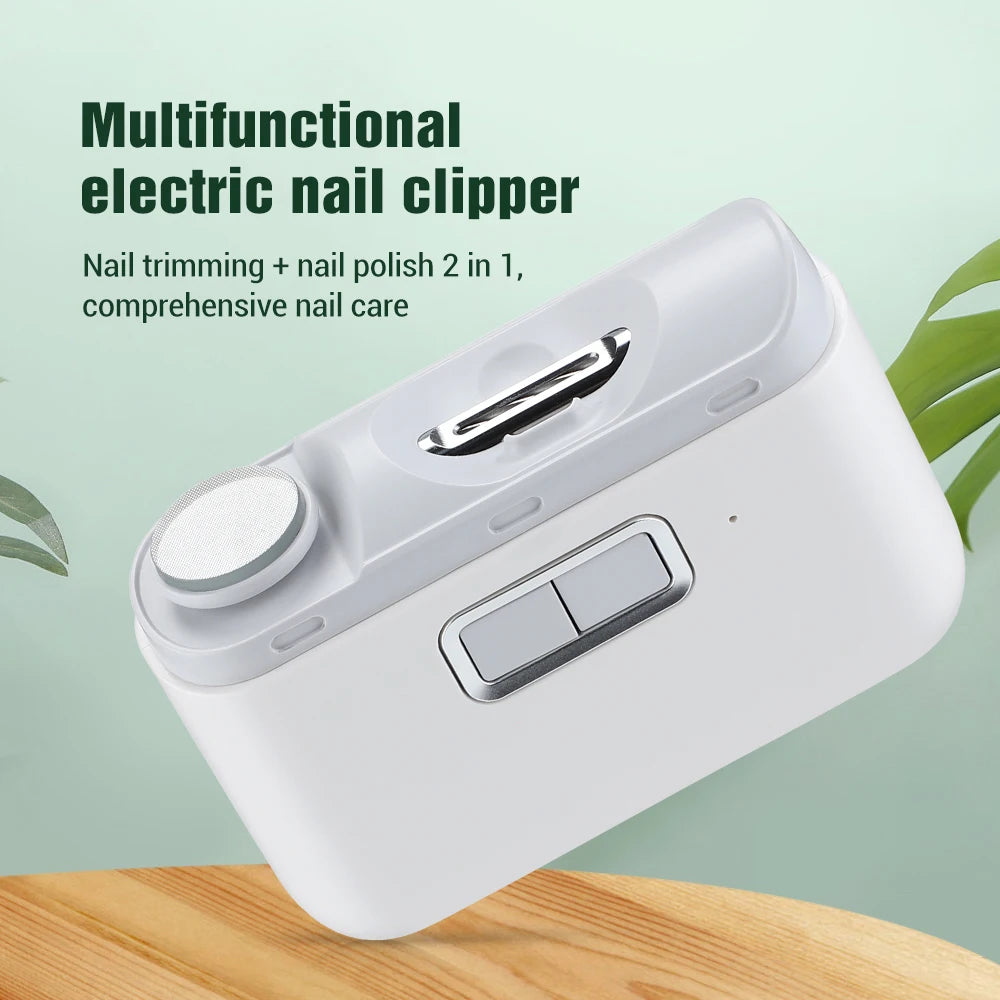 Rechargeable Electric Nail Clipper & Grinder – Safe Trimmer for Kids & Adults