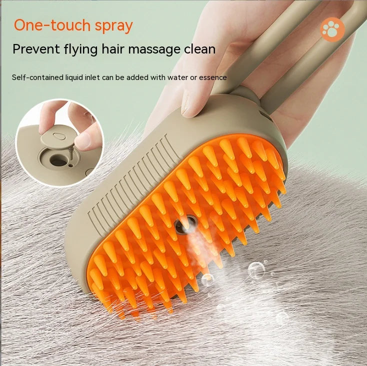 Electric Pet Grooming Comb: Hair Removal & Massage Brush