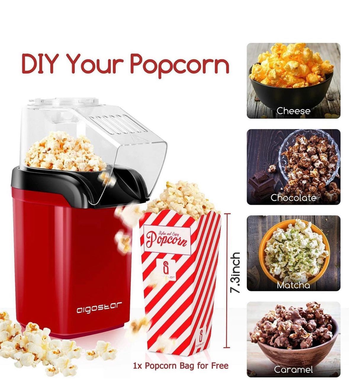 Home Electric Oil Free Popcorn Maker